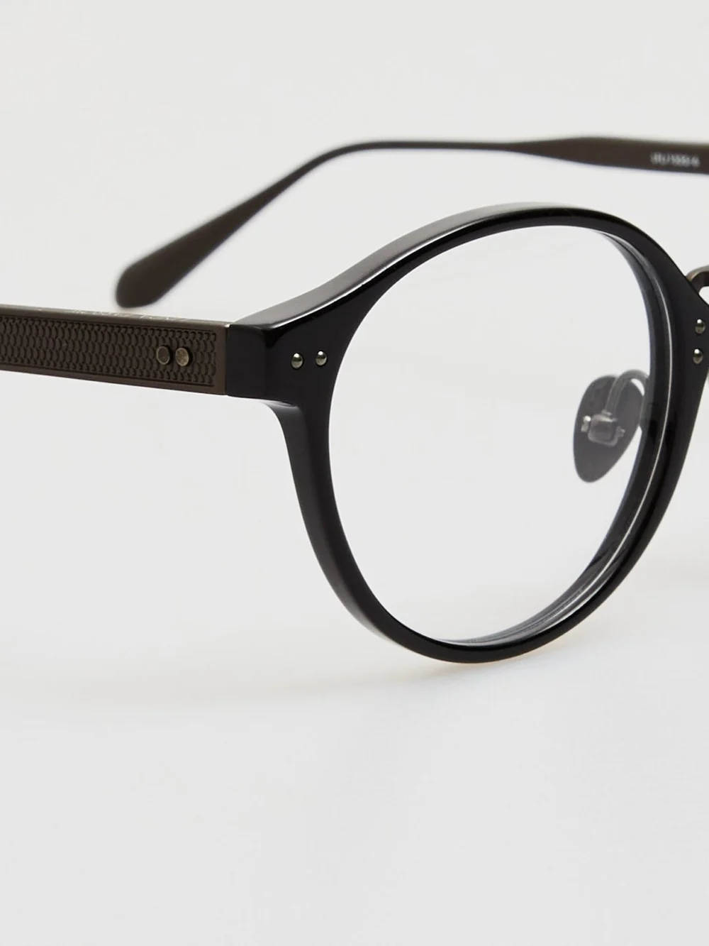 Linda Farrow Marco Optical Frame, black matt nickel, view 3