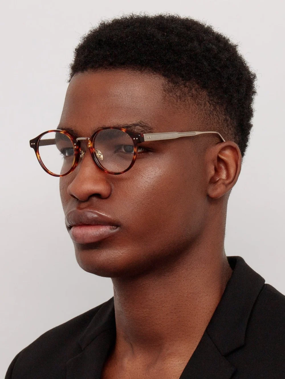 Linda Farrow Marco Optical Frame, dark tortoiseshell, view 4
