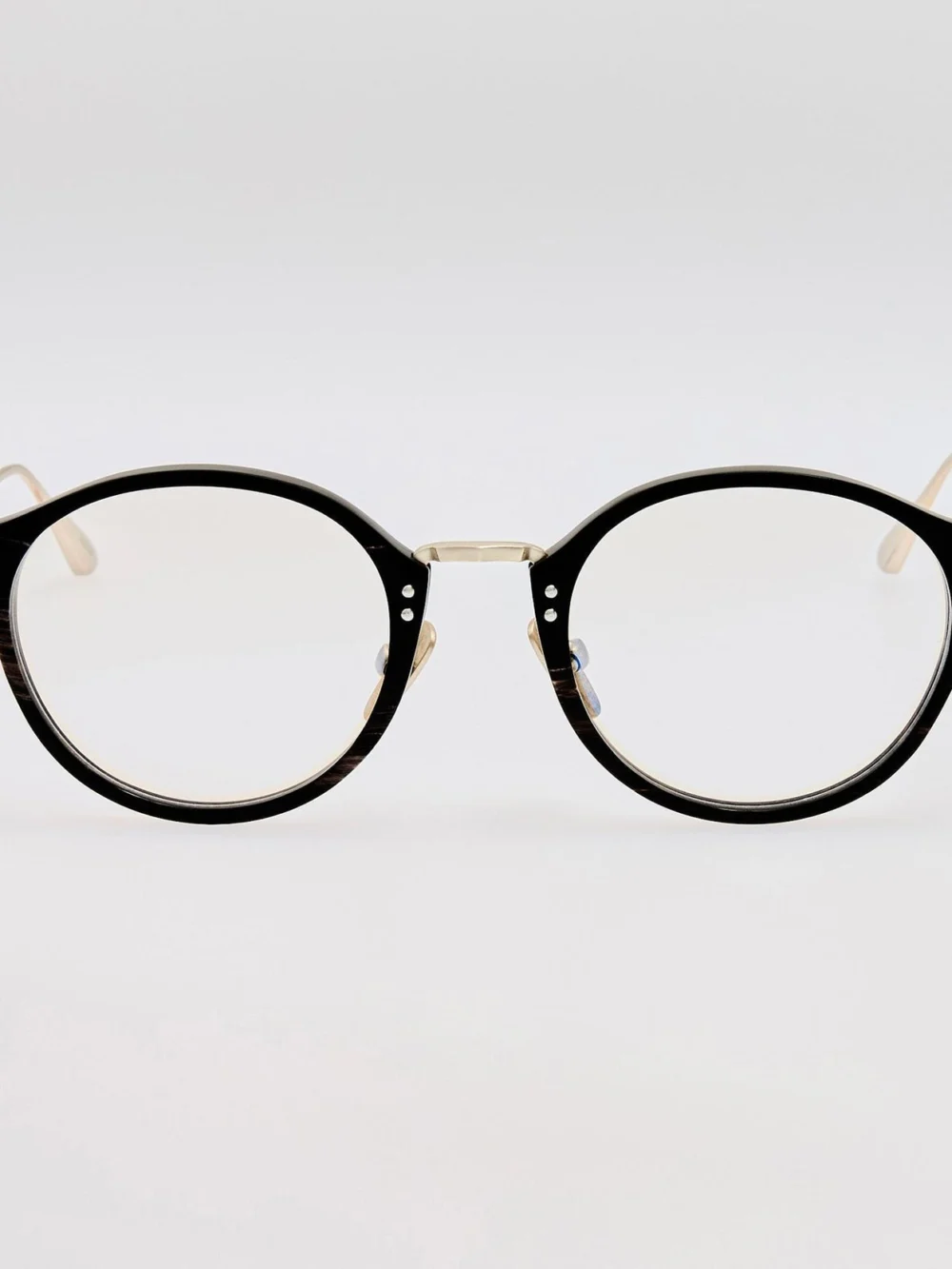 Linda Farrow Marco Oval Optical Frame in buffalo horn and 925 sterling silver