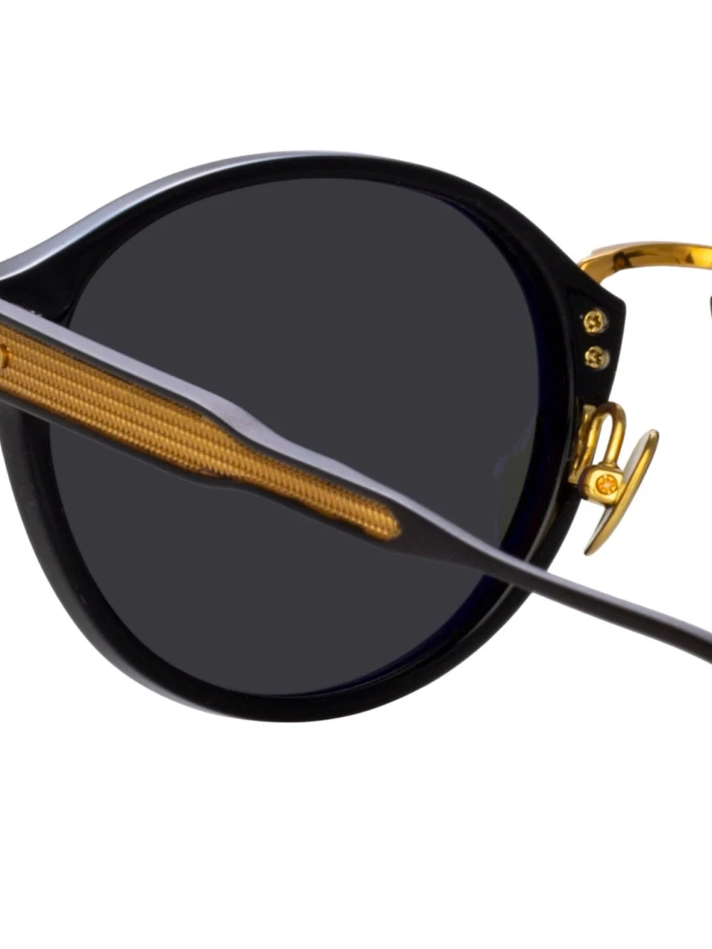 Linda Farrow Marco Sunglasses, black, view 5