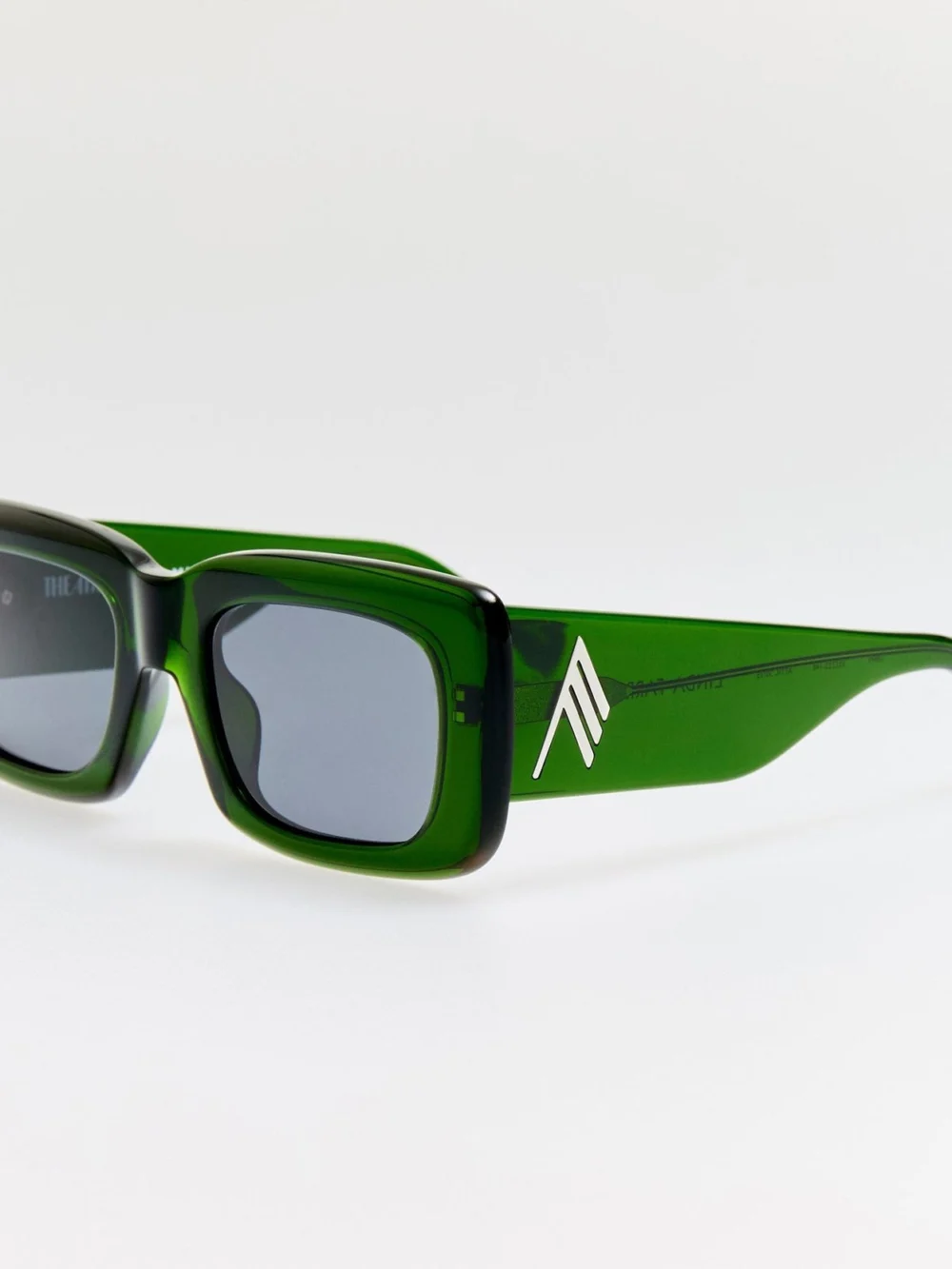 Linda Farrow Marfa Sunglasses, green, view 2