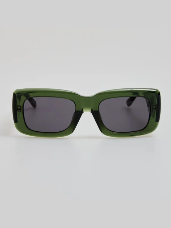 Linda Farrow Marfa Sunglasses in Military Green