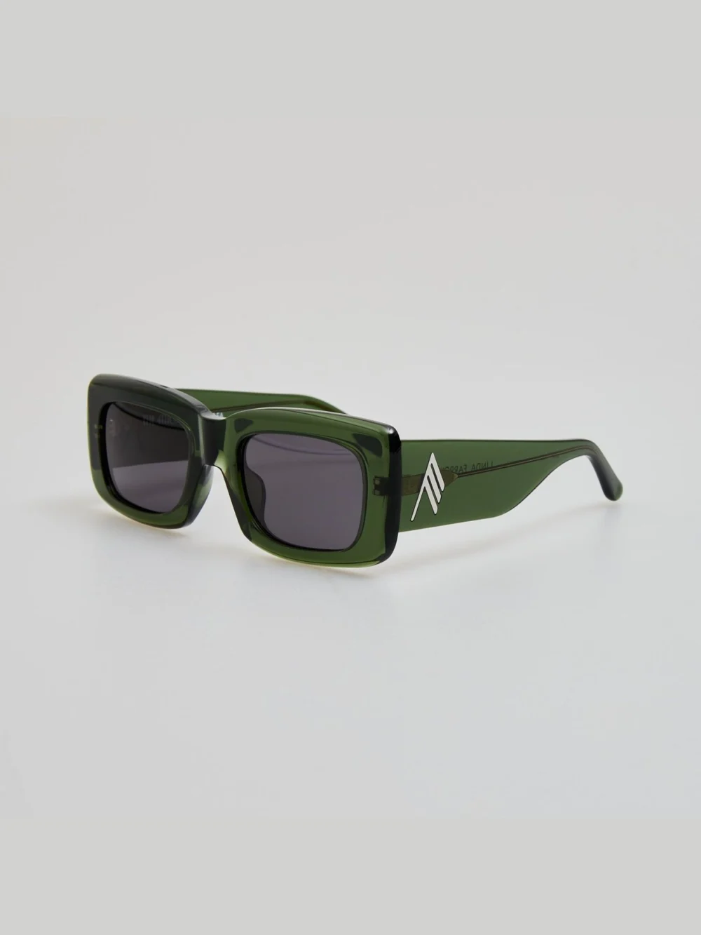 Linda Farrow Marfa Sunglasses, military green, view 2