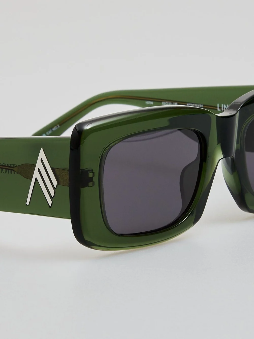 Linda Farrow Marfa Sunglasses, military green, view 3