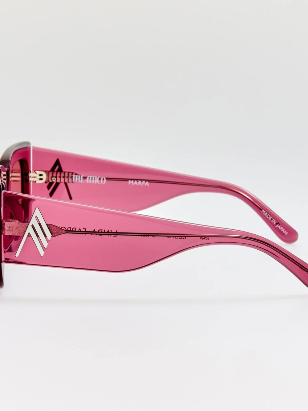 Linda Farrow Marfa Sunglasses, pink, view 5