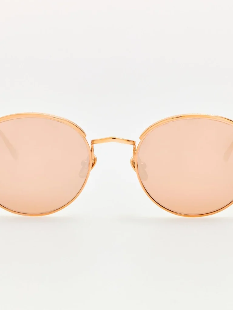 Linda Farrow Marlon Sunglasses in 18K Rose Gold