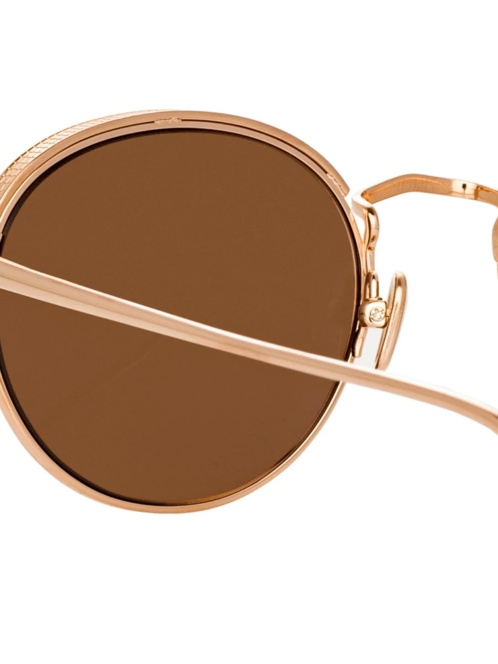 Linda Farrow Marlon Sunglasses, 18k rose gold, view 4