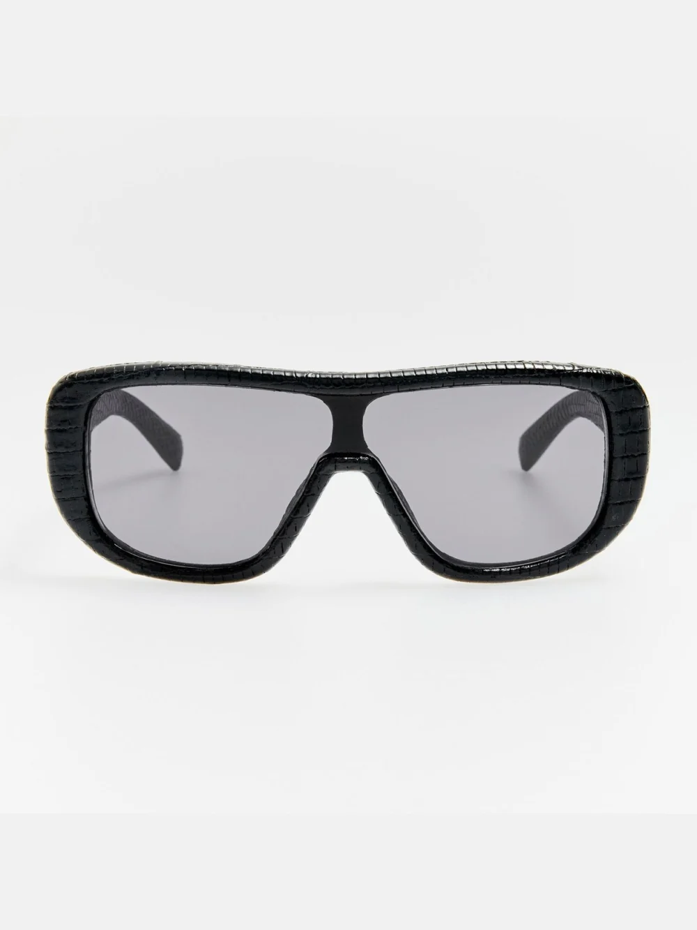 Linda Farrow Masco Sunglasses in black lizard