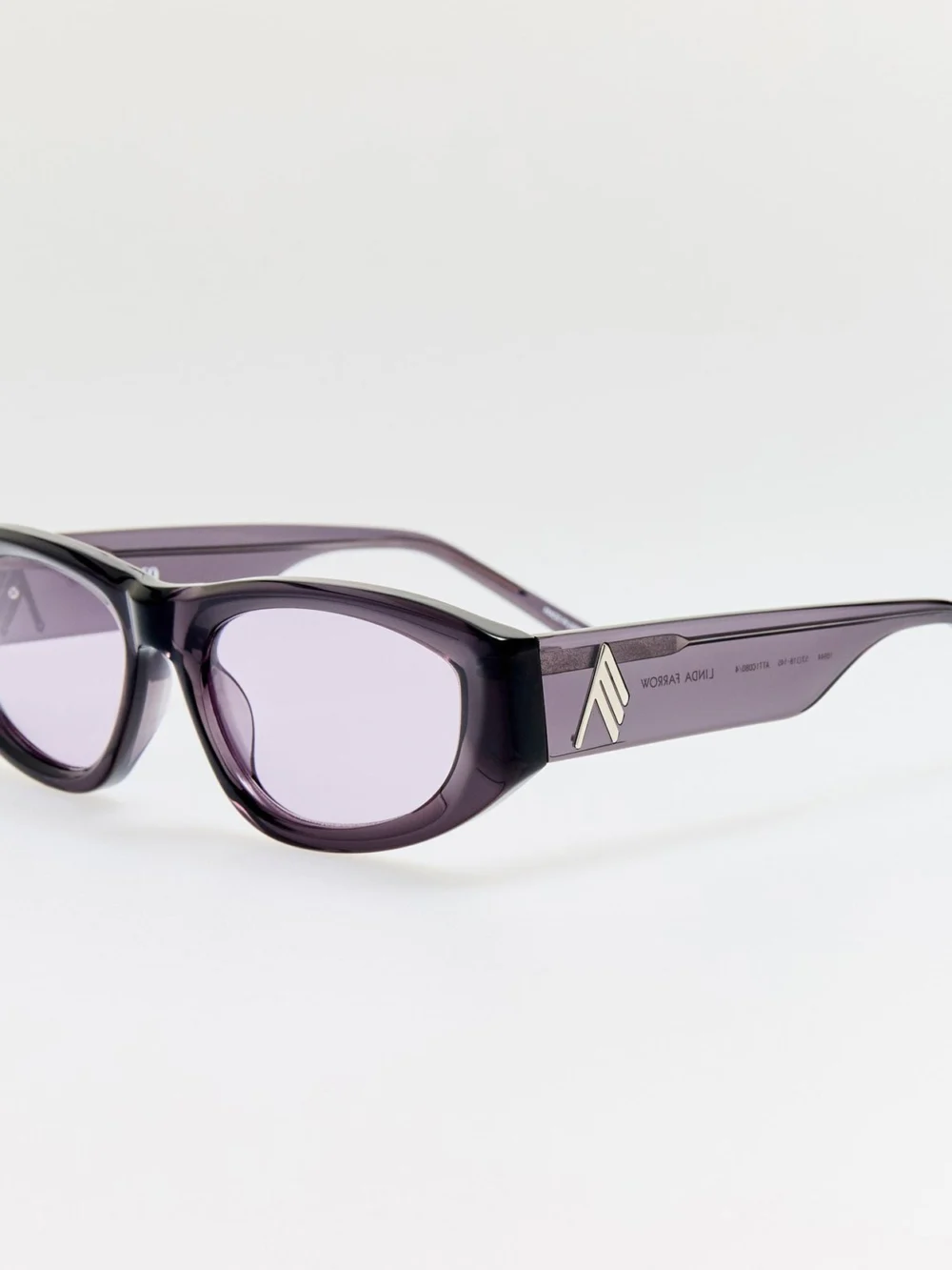 Linda Farrow Maya D-Frame Sunglasses, purple, view 2
