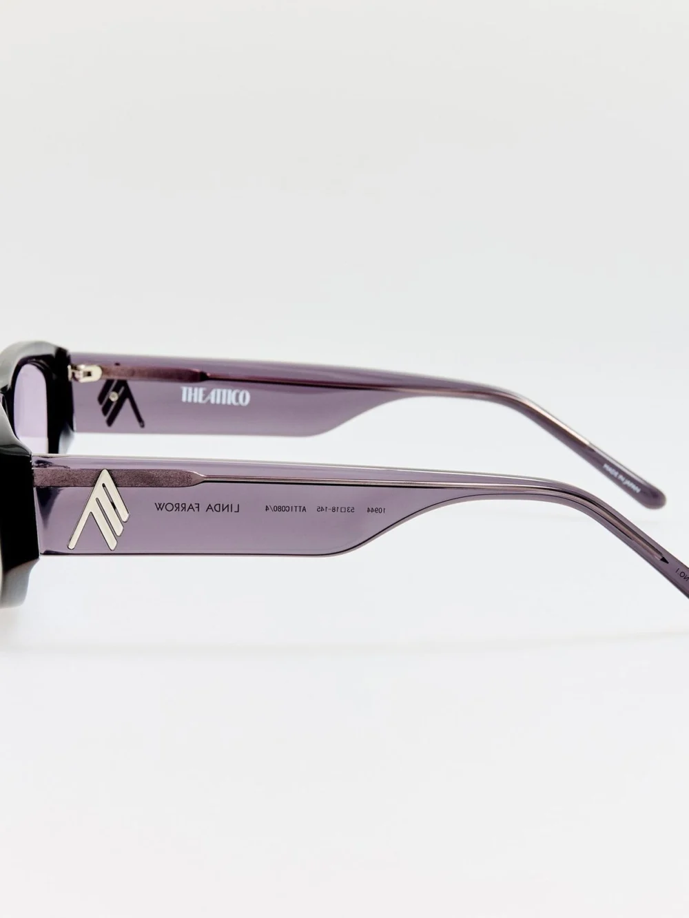 Linda Farrow Maya D-Frame Sunglasses, purple, view 5
