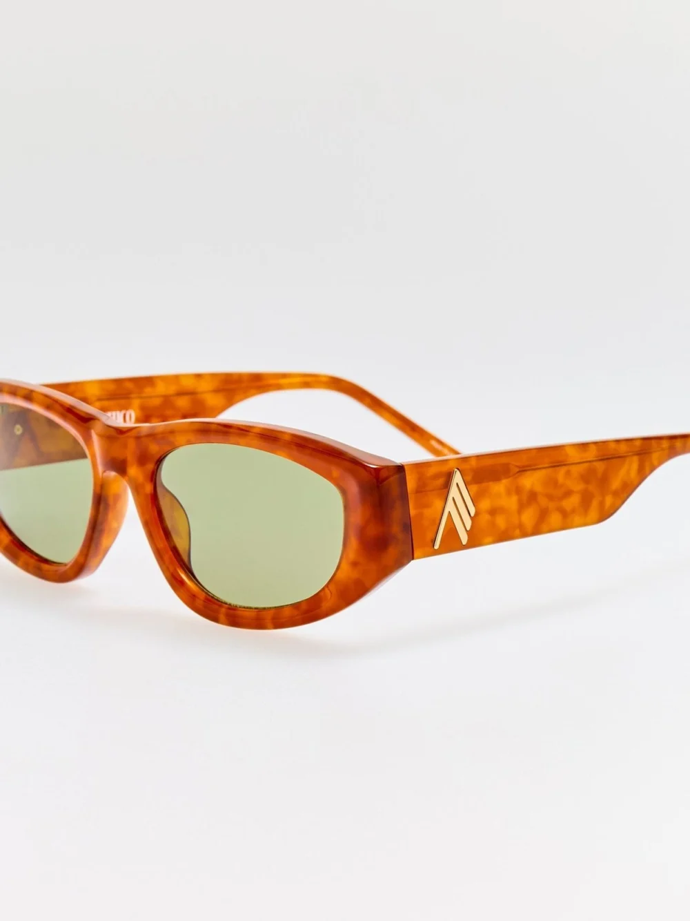 Linda Farrow Maya D-Frame Sunglasses, tortoiseshell, view 2