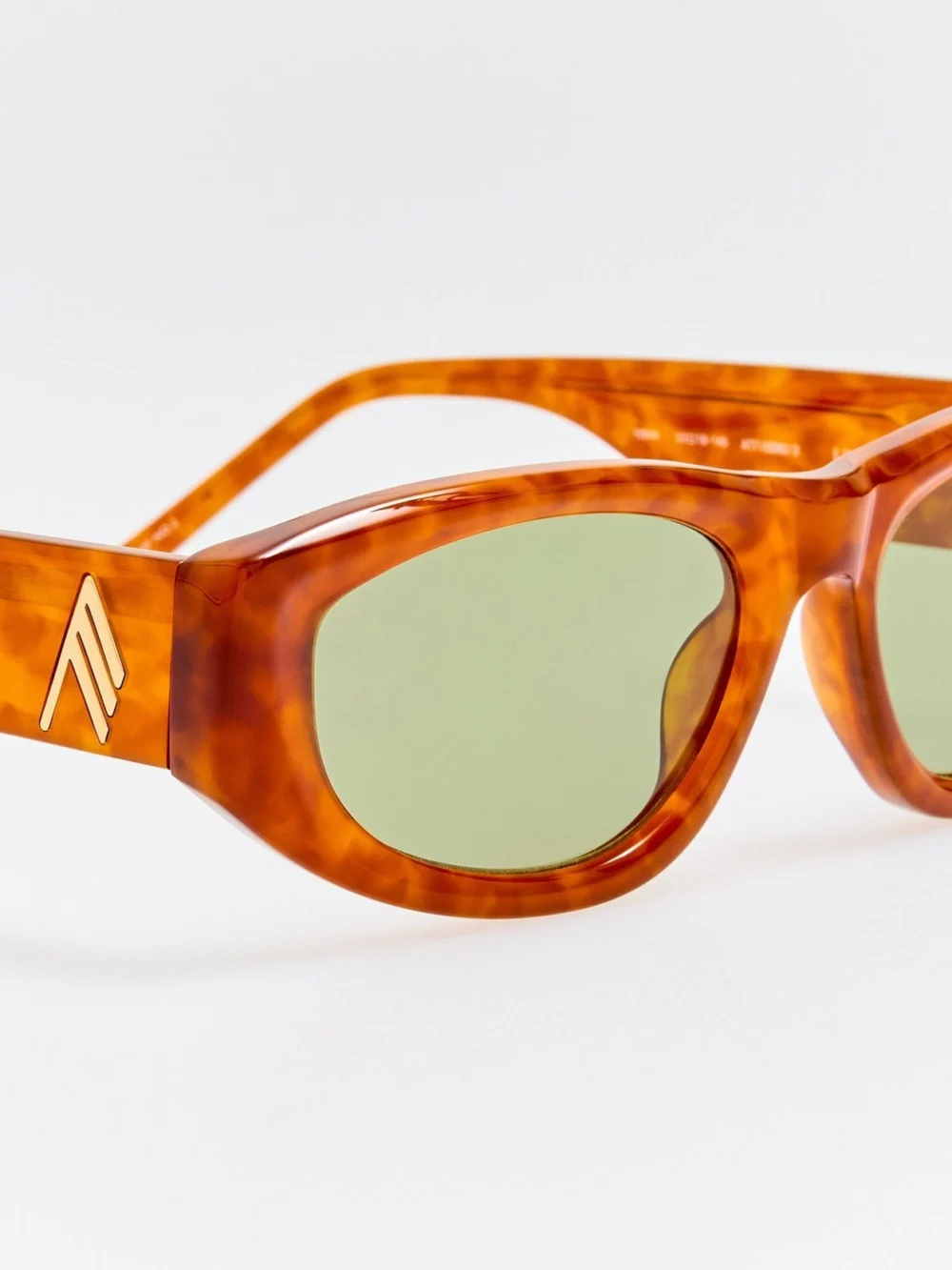 Linda Farrow Maya D-Frame Sunglasses, tortoiseshell, view 4