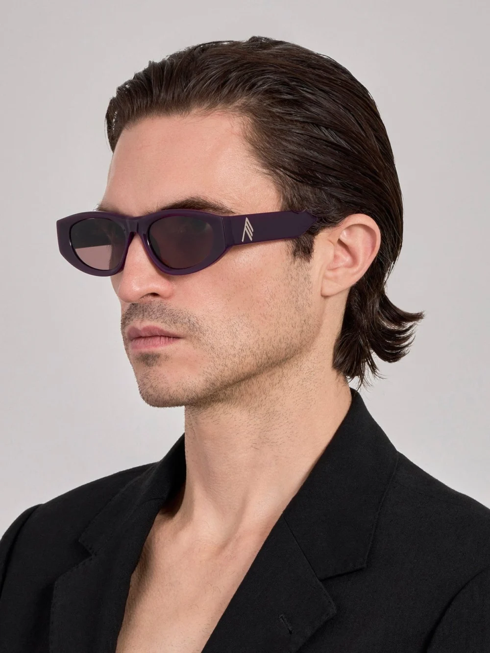 Linda Farrow Maya Sunglasses, mauve, view 4