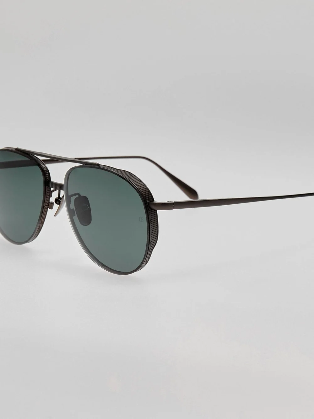Linda Farrow Meret Sunglasses, matt black nickel, view 2