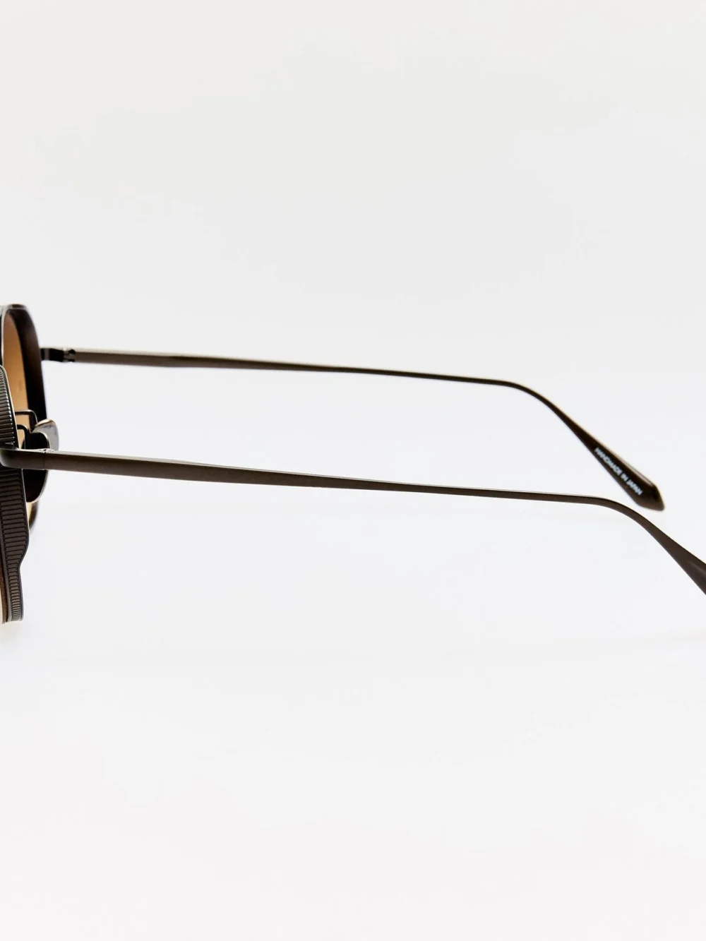 Linda Farrow Meret Sunglasses, matt nickel and mocha, view 6