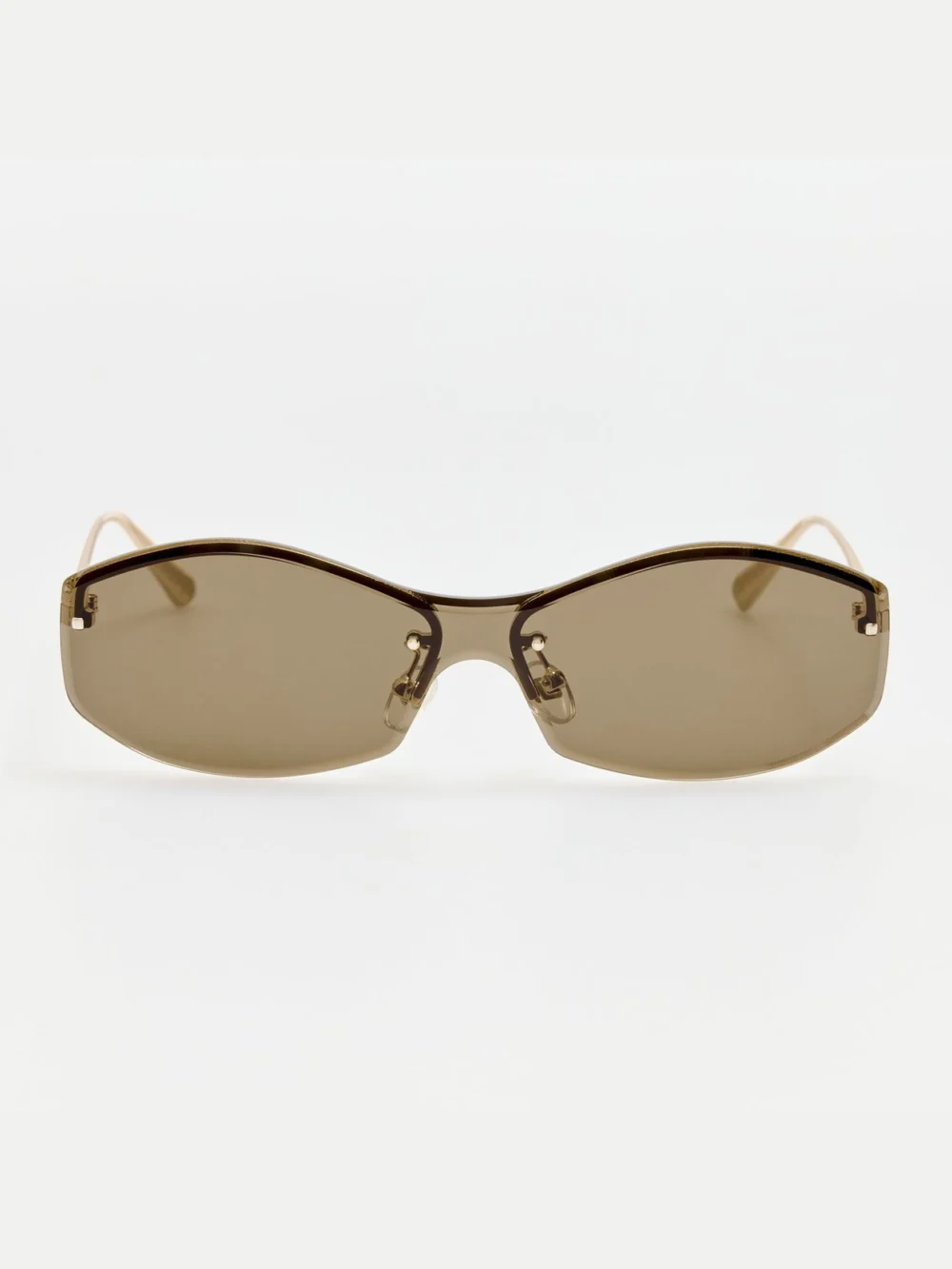 Linda Farrow Miami Sunglasses in gold and brown