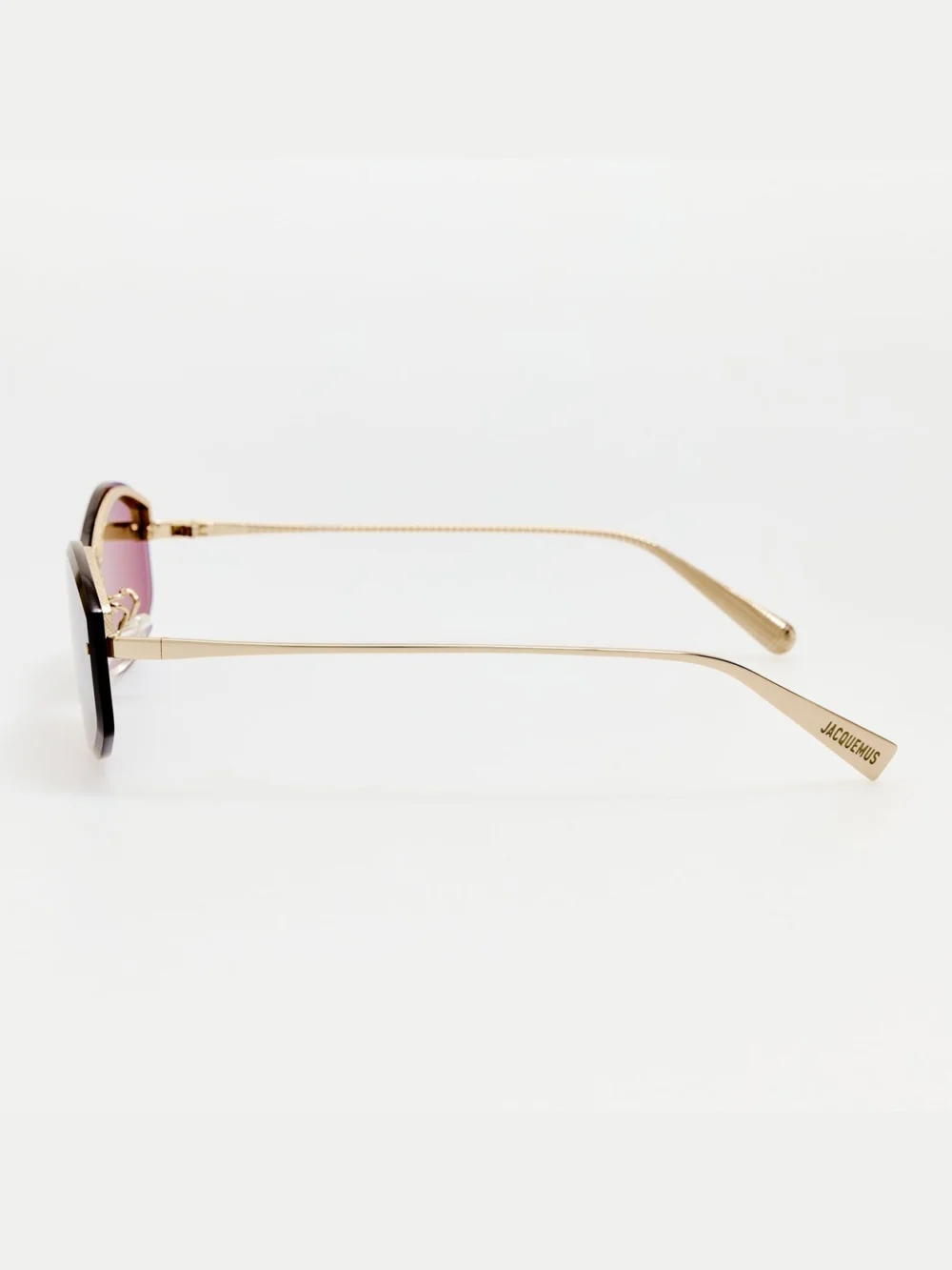 Linda Farrow Miami Sunglasses, gold and brown, view 6