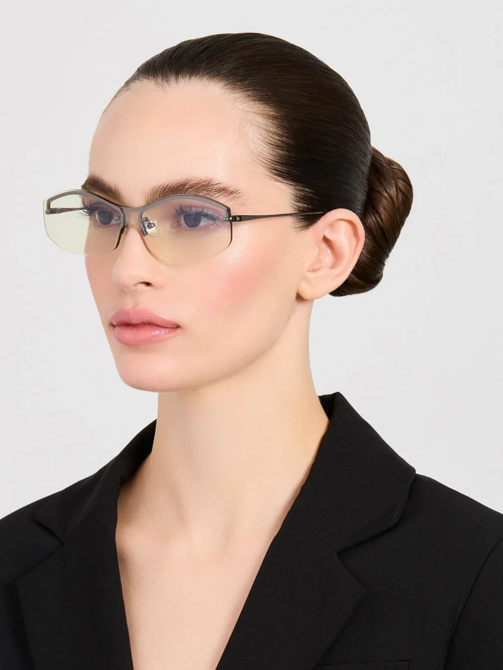 Linda Farrow Miami Sunglasses, nickel and mint, view 3