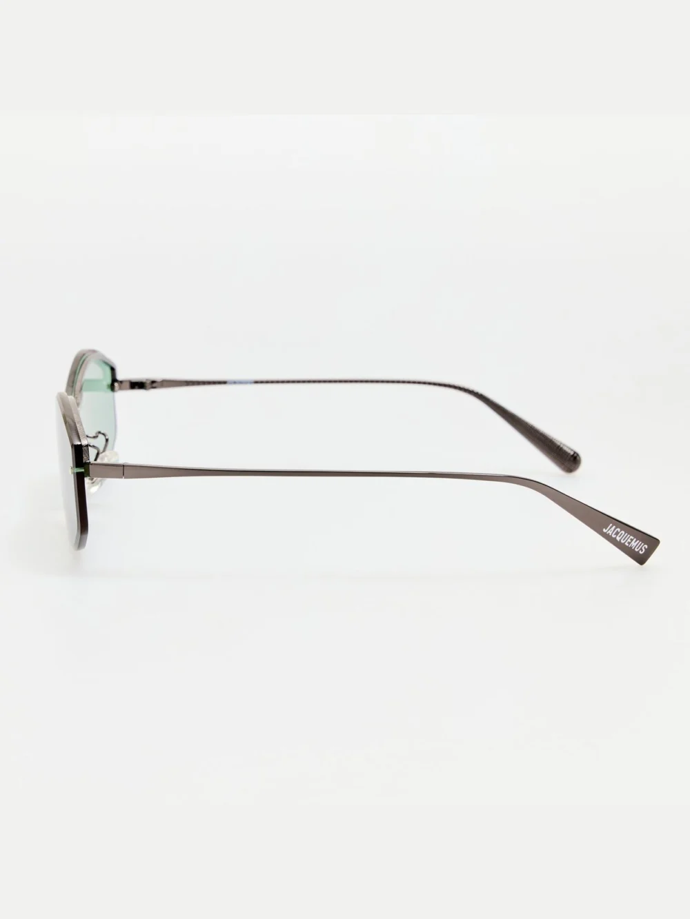 Linda Farrow Miami Sunglasses, nickel and mint, view 5