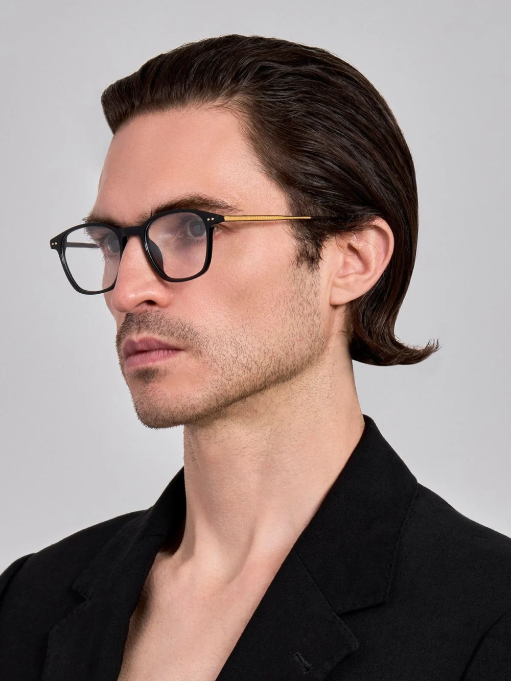 Linda Farrow Micky Optical, black, view 4