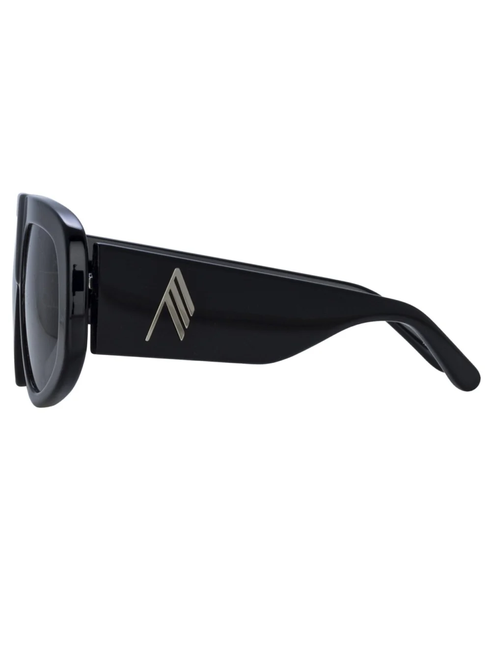 Linda Farrow Milano Oversized Sunglasses, black, view 2