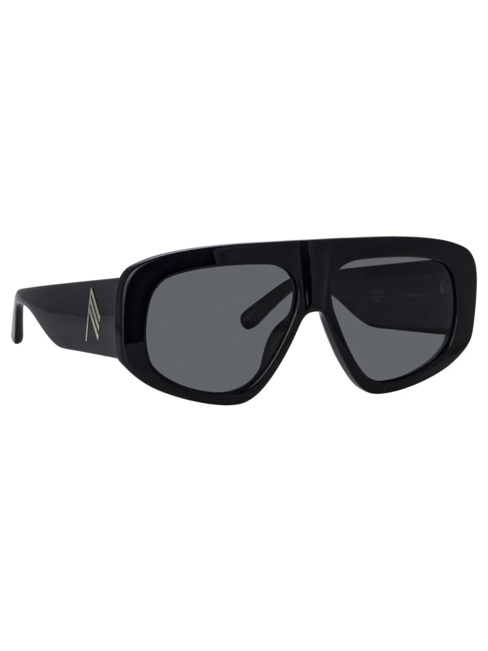 Linda Farrow Milano Oversized Sunglasses, black, view 4