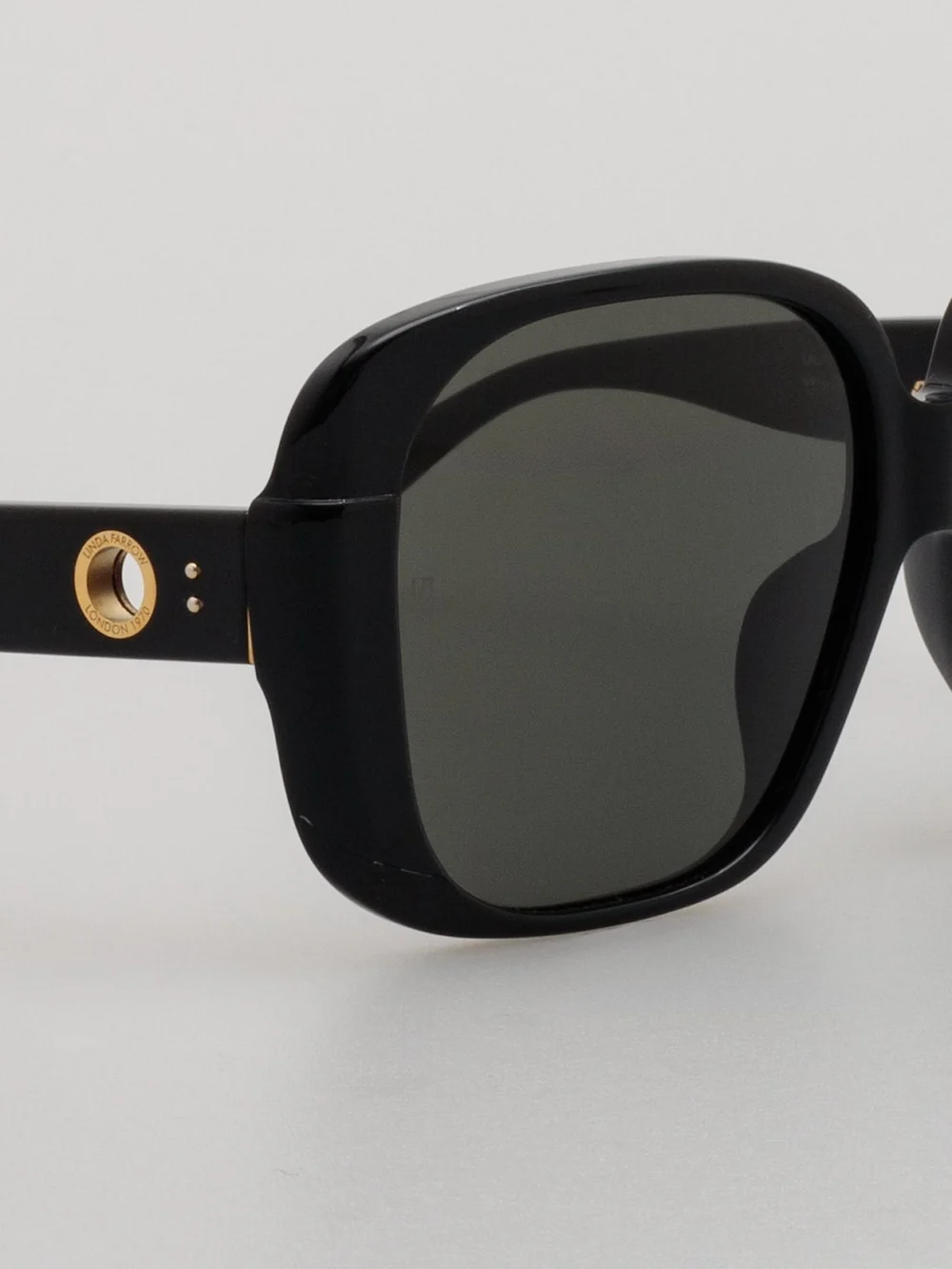 Linda Farrow Mima Sunglasses, black, view 4