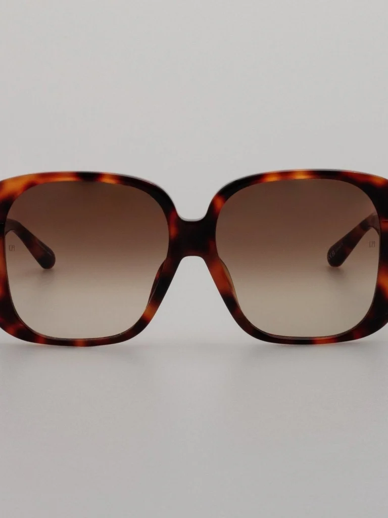 Linda Farrow Mima Sunglasses in Tortoiseshell