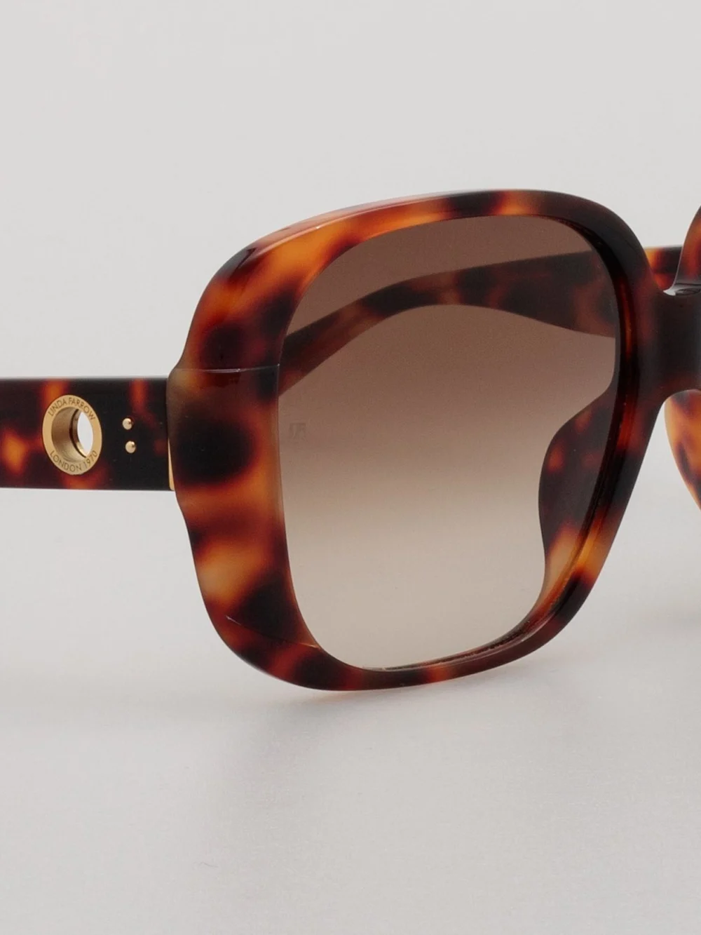 Linda Farrow Mima Sunglasses, tortoiseshell, view 4