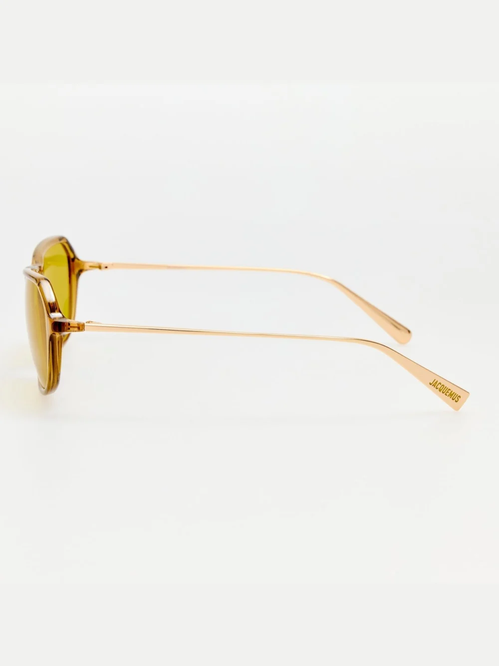 Linda Farrow Mimosa Sunglasses, brown and ochre, view 6