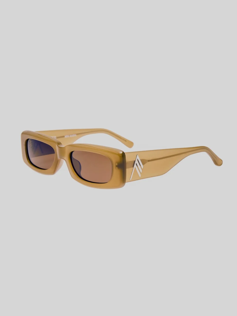Linda Farrow Mini Marfa Sunglasses, mastice, view 3