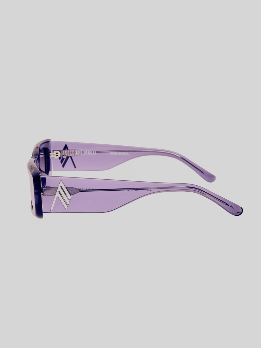 Linda Farrow Mini Marfa Sunglasses, purple, view 2