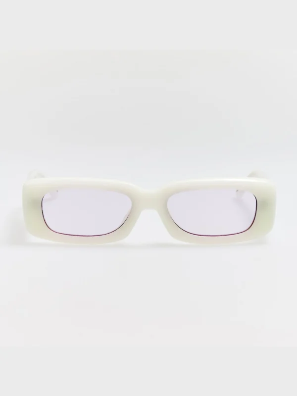 Linda Farrow Mini Marfa Sunglasses in White