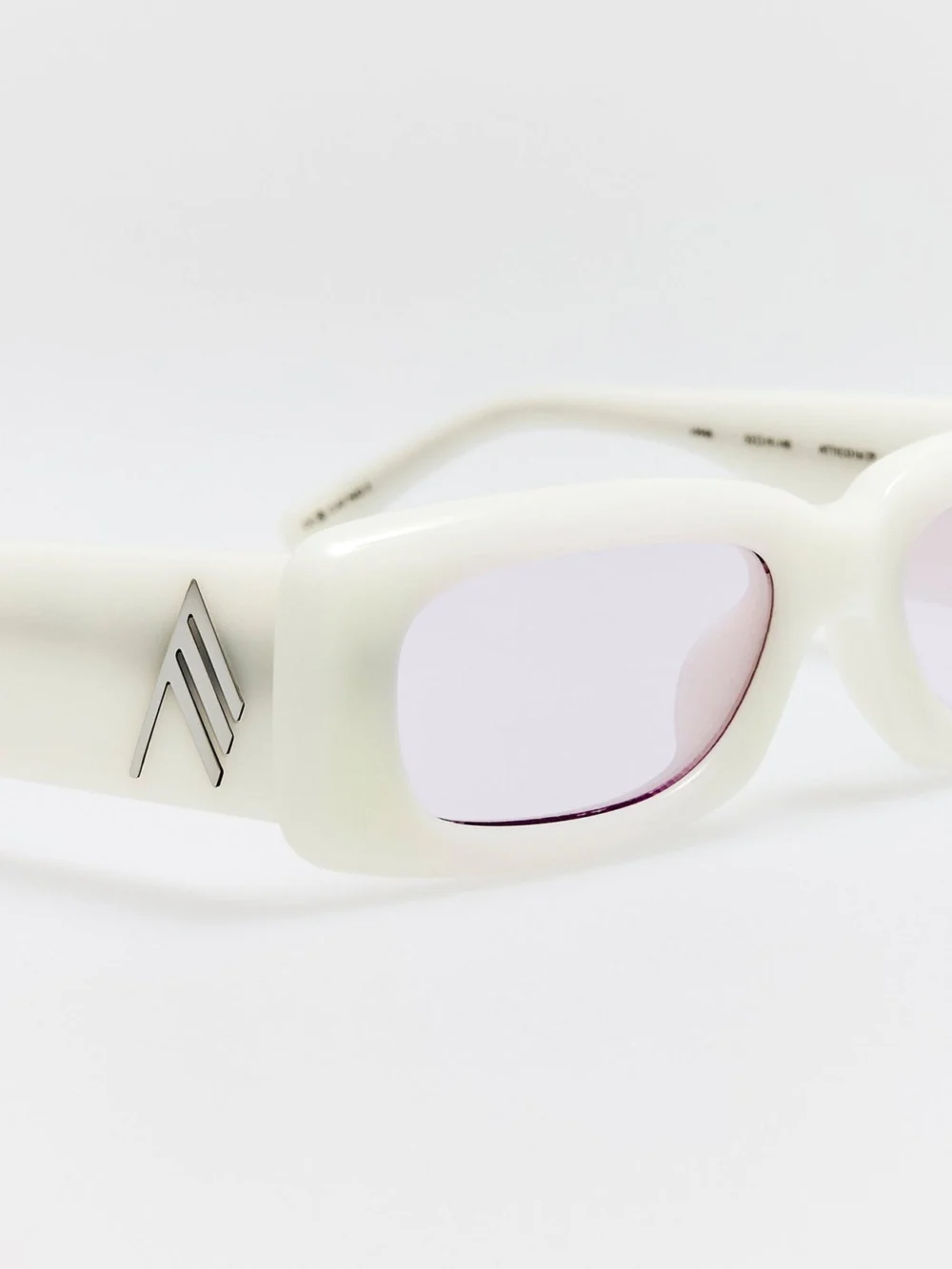 Linda Farrow Mini Marfa Sunglasses, white, view 4