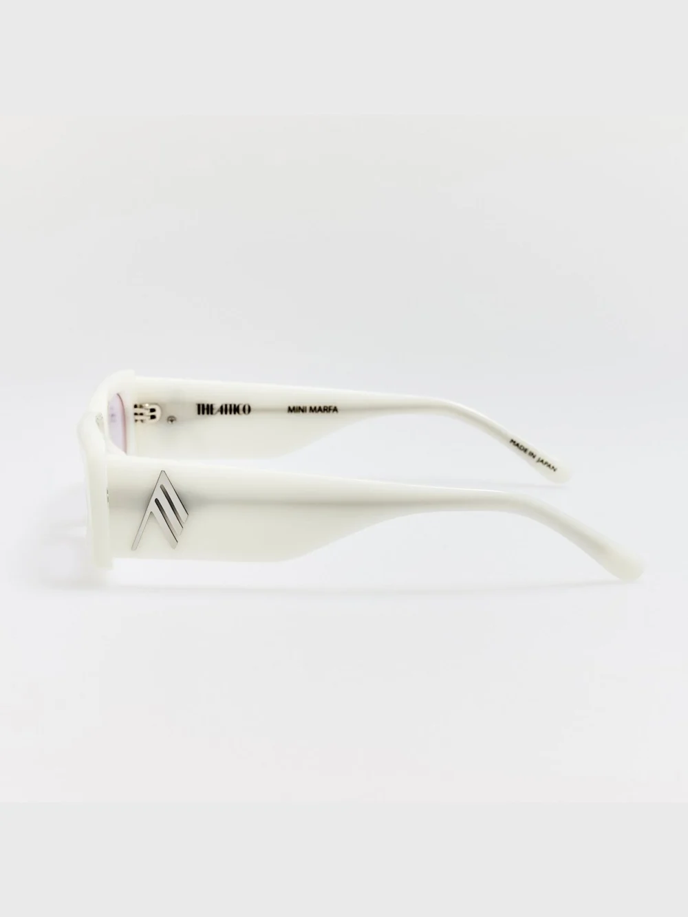 Linda Farrow Mini Marfa Sunglasses, white, view 5