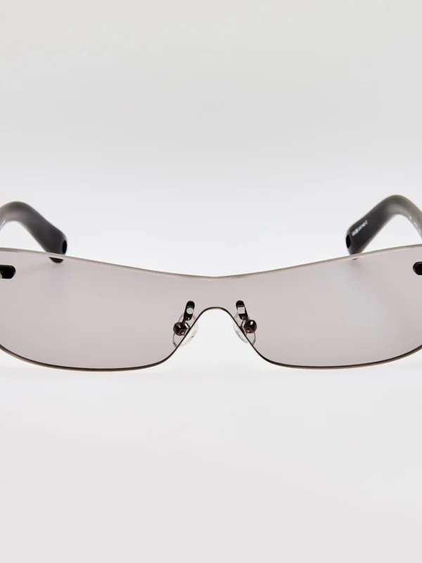 Linda Farrow Mirada Cat Eye Sunglasses in Matt Grey