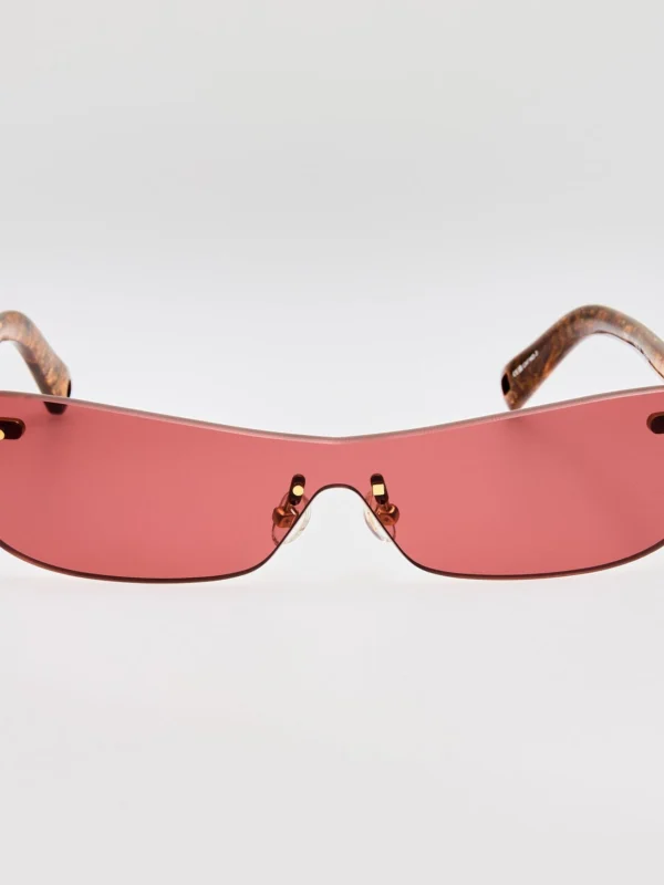 Linda Farrow Mirada Cat Eye Sunglasses in Wood Effect