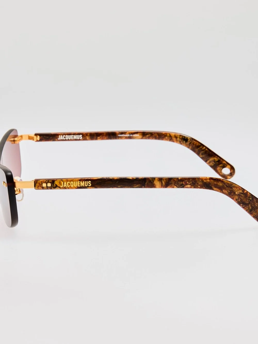 Linda Farrow Mirada Cat Eye Sunglasses, wood effect, view 2