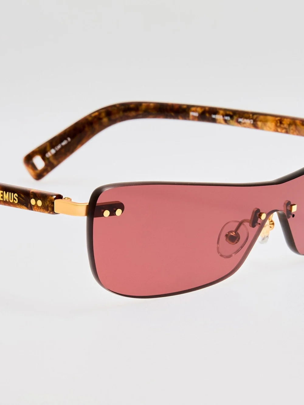 Linda Farrow Mirada Cat Eye Sunglasses, wood effect, view 4