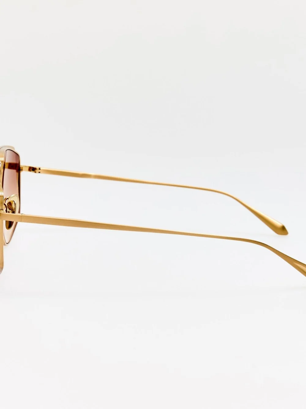 Linda Farrow Miranda Sunglasses, matt champagne and mocha, view 5