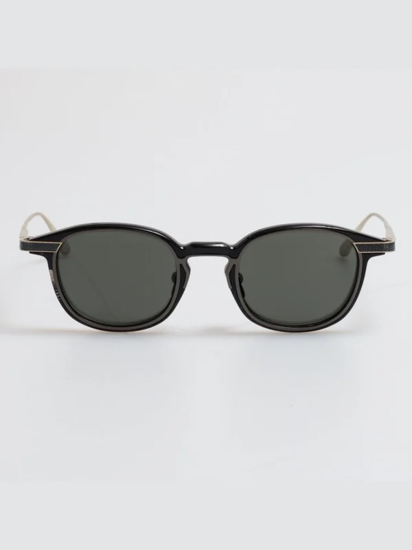 Linda Farrow Moore Sunglasses in Buffalo Horn and 925 Sterling Silver