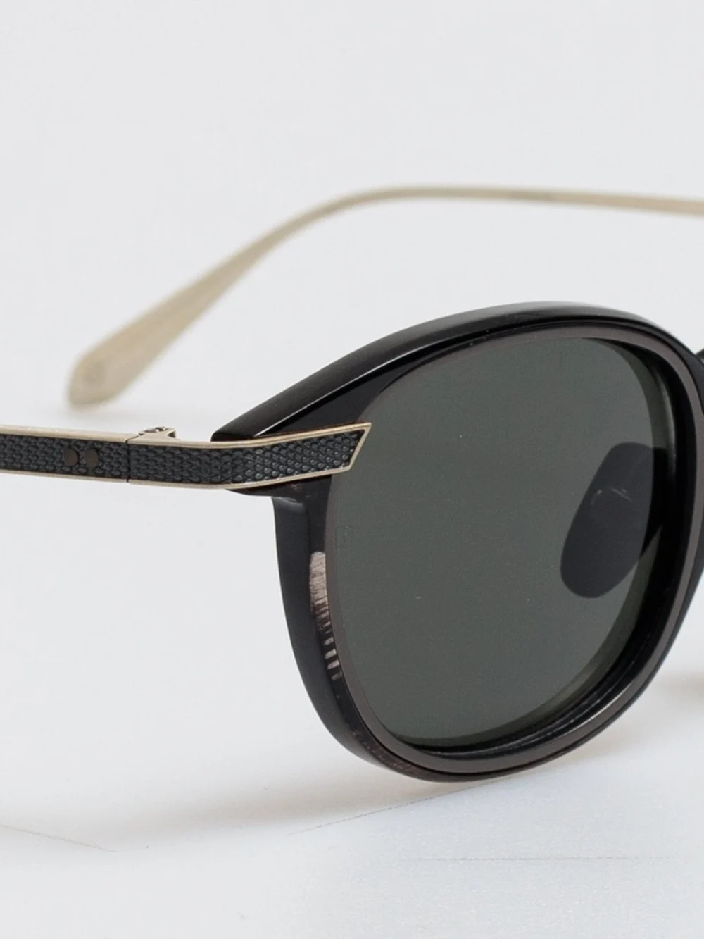 Linda Farrow Moore Sunglasses, buffalo horn and 925 sterling silver, view 3