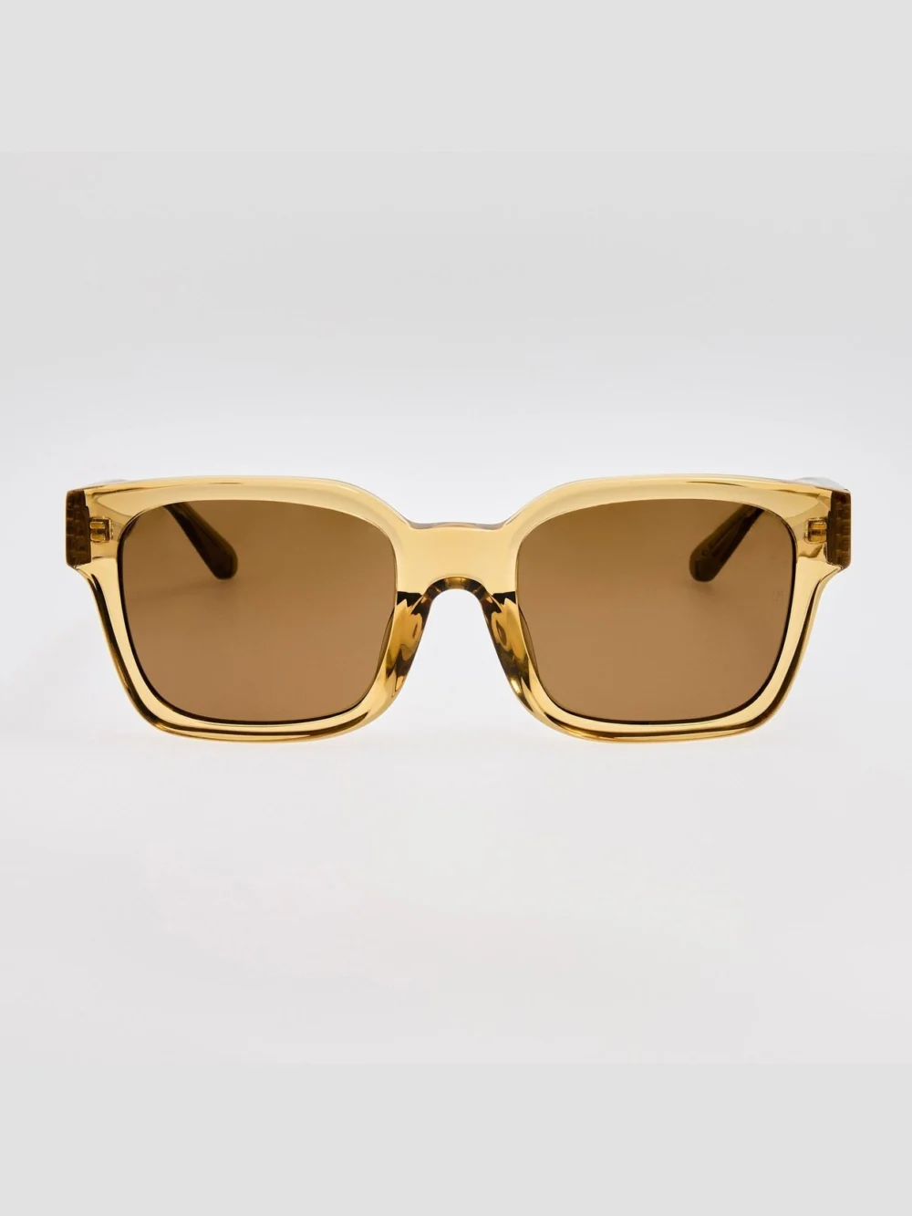 Linda Farrow Nathan Sunglasses in 22k gold and khaki