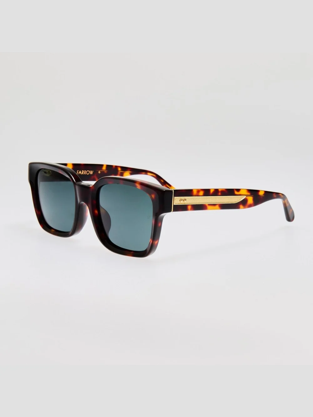 Linda Farrow Nathan Sunglasses, dark tortoiseshell, view 2