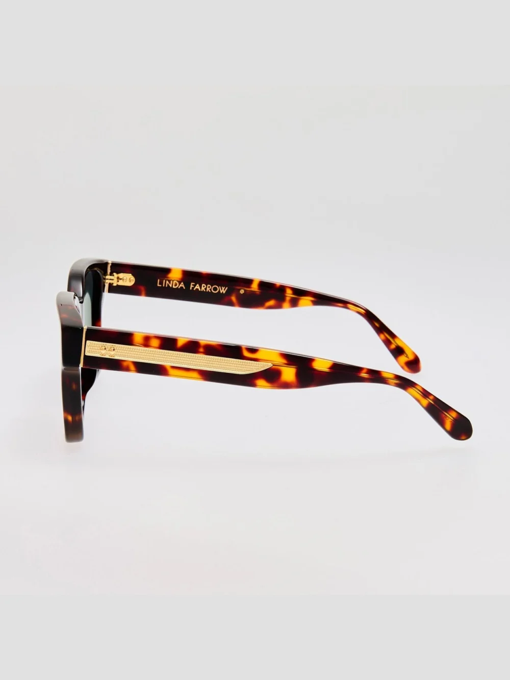 Linda Farrow Nathan Sunglasses, dark tortoiseshell, view 6