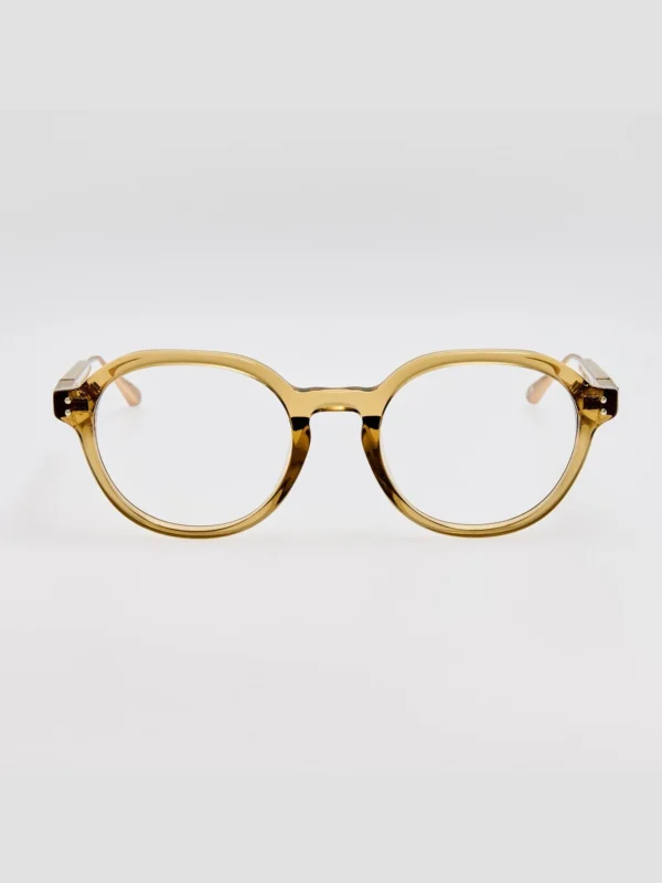 Linda Farrow Neilson Optical in 22K Gold and Khaki