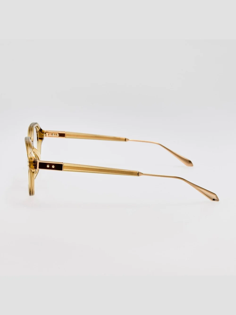 Linda Farrow Neilson Optical, 22k gold and khaki, view 6