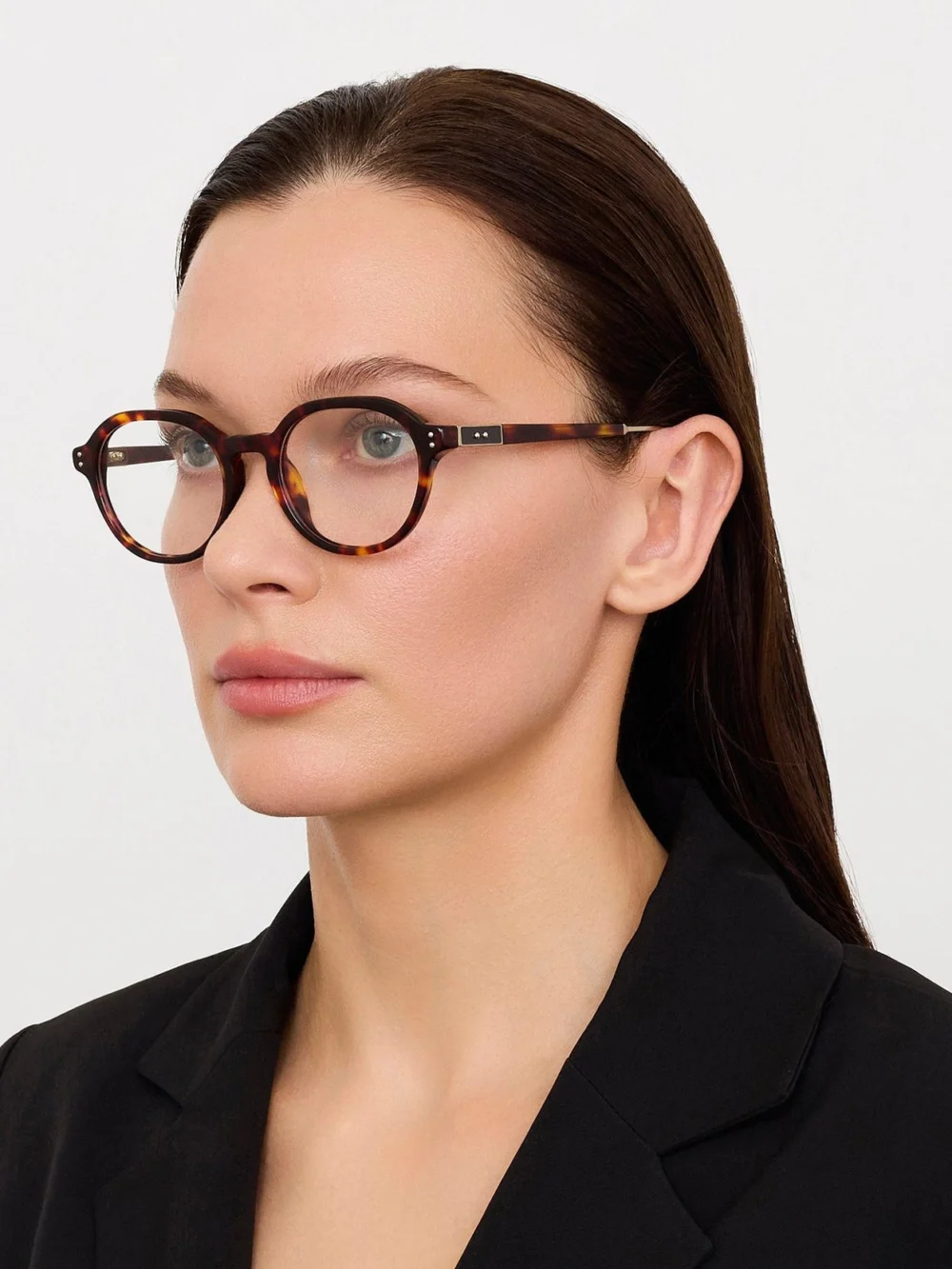 Linda Farrow Neilson Optical, dark tortoiseshell, view 3