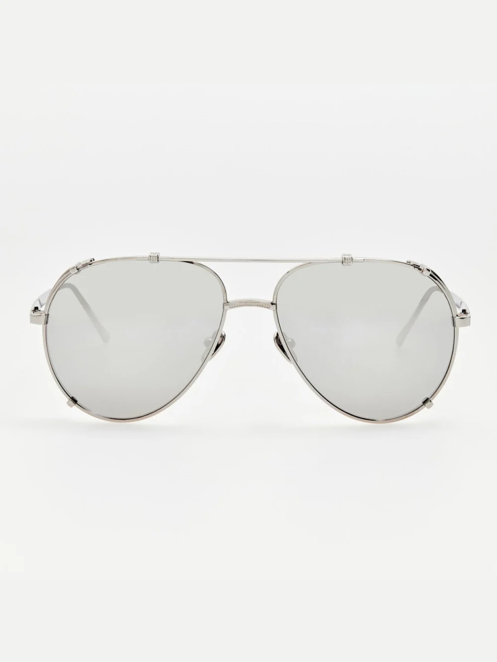 Linda Farrow Newman Sunglasses in 22k white gold and platinum