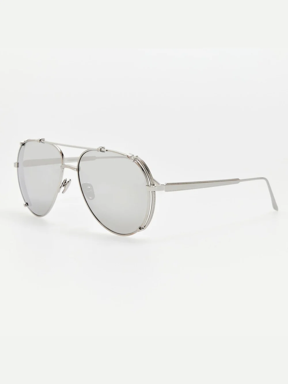 Linda Farrow Newman Sunglasses, 22k white gold and platinum, view 2